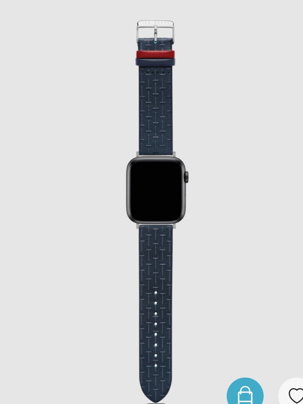 New in Box - Ted Baker Navy Watch Strap with Red Accent for iPhone 42MM / 44MM